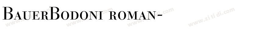 BauerBodoni roman字体转换